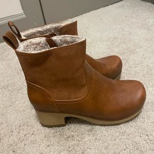 Target Leather Shearling Booties - Size 7